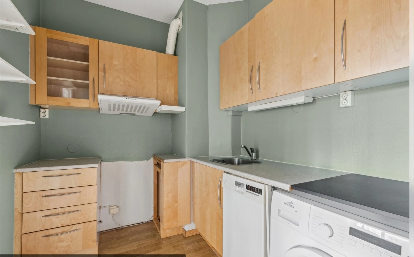 Kjøkken med mye skapplass